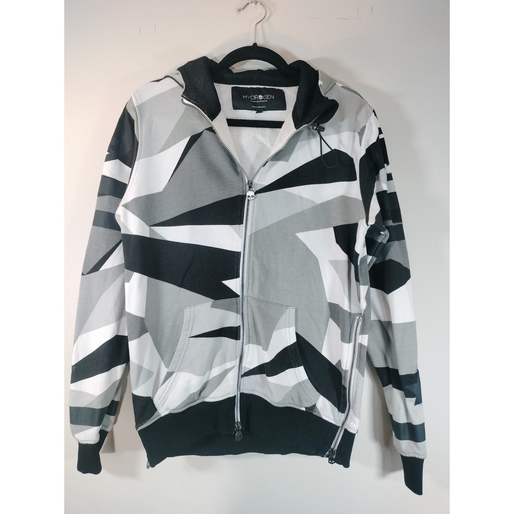 Hydrogen Italian Luxury Camo Full Zip Hoodie with side vent zippers
